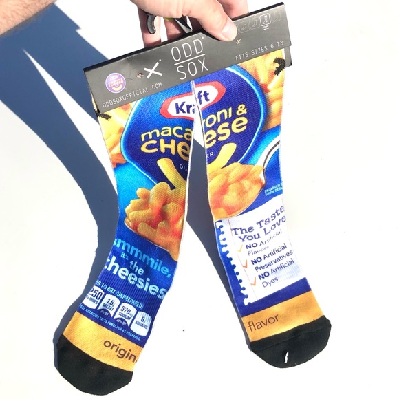 NWT Odd Sox Macaroni And Cheese Socks Adult Size 6-13 - Picture 9 of 9